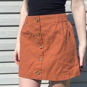 Burnt orange skirt